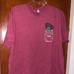 Oakley the dachshund wiener Dog Graphic T-Shirt in Red